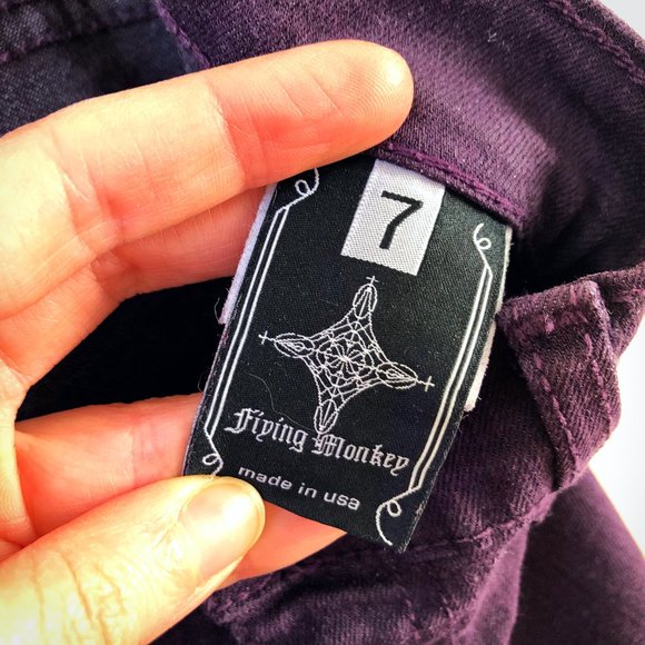 Flying Monkey Purple Stretchy Skinny Jeans (7) - Picture 4 of 7